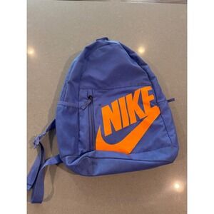 Nike Backpack School Book Bag Blue Orange Logo Travel Gym‎ Casual Kids